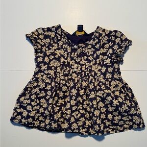 Polo by Ralph Lauren Navy and Cream Floral Kids Blouse